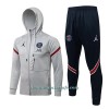 Chaqueta De Entrenamiento Con Capucha Paris Saint-Germain 2022-23 Gris Claro - Hombre